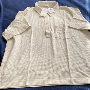 Club Monaco Men's Off-White Waffle Knit Polo